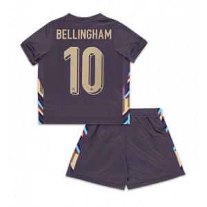 Fotbalové Dres Anglie Jude Bellingham #10 Dětské Venkovní Oblečení ME 2024 Krátký Rukáv (+ trenýrky)